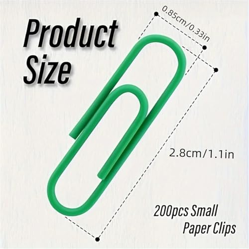 3000 Pcs Color Paper Clips Small Size Decorative Office School File
