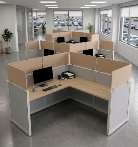 OBEX PET Cubicle Mounted Privacy Panel, Cubicle Privacy Separator for Home and Office Partition & Divider, 18" x 60", Sand