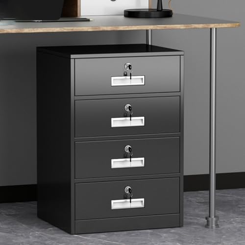 ntumLeap Vertical File Cabinet with 4 Lockable Drawers,Space-Saving Steel Storage for Home & Office,Modern Design for Secure Document Nization & Efficient Workspace Management,