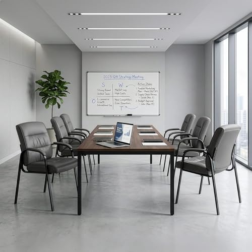 BoisKom Big&Wide Office Guest Reception Chairs Set of 2, Conference Room Chairs Waiting Room Chairs, Modern Leather Office Desk Chair No Wheels