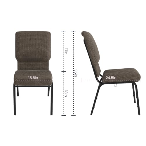 BizChair Fossil Church Chair 18.5 in. Wide