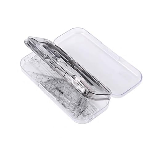 QVEZPRYX Set of 8 Compasses Rulers with Protractor
