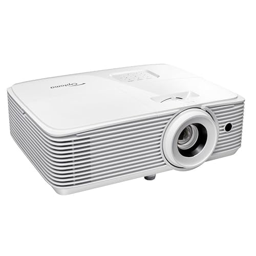 Optoma EH401 Full HD, 4000 Lumens, Dual HDMI, USB Power for Streaming Stick, Built-in Speaker, Compact Projector for Office & Classroom, 1080p