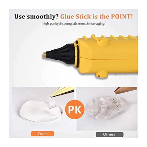 LIBODD Hot Glue Gun 250W Professional Hot Melt Glue Gun with Tool Kit Pure Copper Nozzle Adjustable Temperature High Power Use 11mm Glue Stick for DIY Arts, Crafts and Quick Repairs(Set-4)