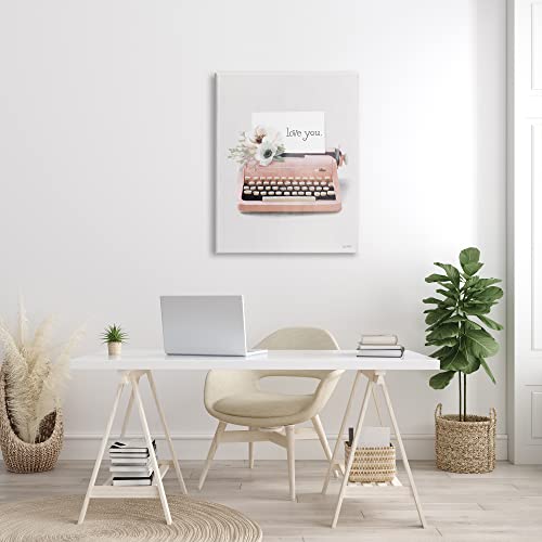 Stupell Industries 'Romantic Typewriter Vintage Florals'| Canvas Art