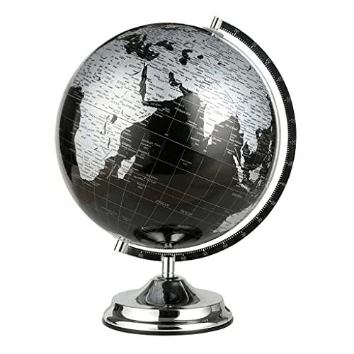 POCHY Practical Globe Vintage World Globe 12.5 Inch Desktop Educational Globe Metal Base Geographic World Globe for Home Decoration Beautifully Decor