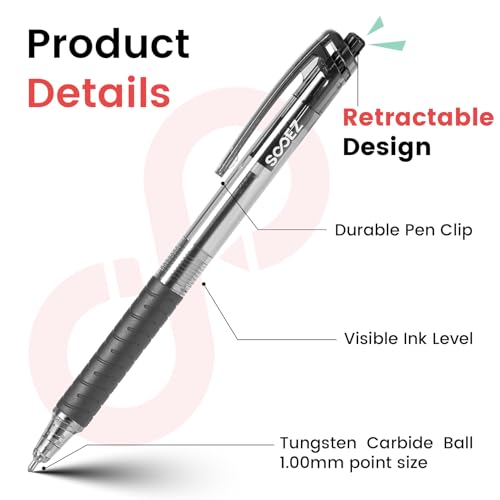 Sooez 500 Pack Bulk Pens Ballpoint, Smooth Writing Pens with Soft Grip