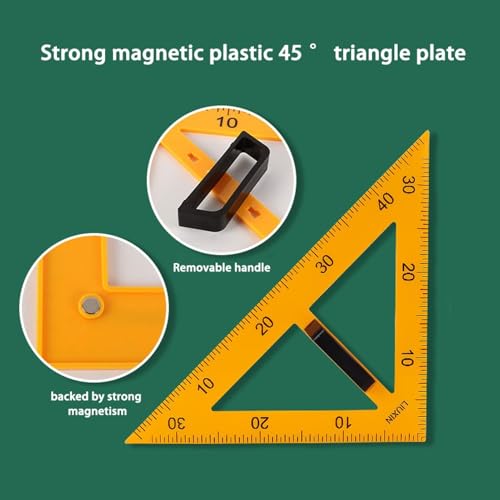 Magnetic Geometry Tool, School Supplies Protractor Compass Set, Teacher Multi Purpose Math Teaching Aids, Protractor Set, Magnetic Function May Vary with Blackboard Surface
