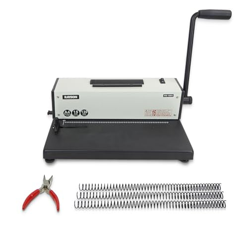 Rayson PD-1501 Coil Binding Machine with Inserter, 4:1 Pitch, 46 Holes