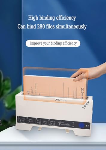 Professional Hot melt Binding Machine, Small Booklet Maker for Office & Home Use, DIY Document Binder with 110V Adapter (Pink)