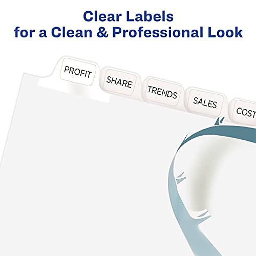 AVERY AVE11429 - Print and Apply Index Maker Clear Label Dividers