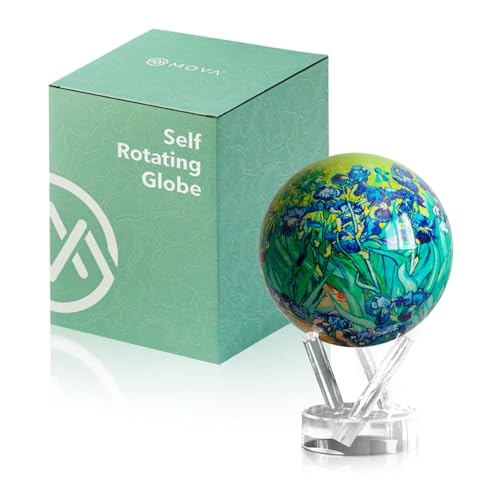 MOVA Self Rotating Globe, Van Gogh Irises Classic (4.5")