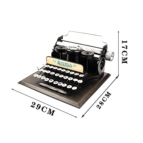 Vintage Antique Typewriter Model, Countryside Style Farmhouse Metal Typewriter, for Birthday Christmas Festival Gifts Photography Props 29 * 28 * 17CM