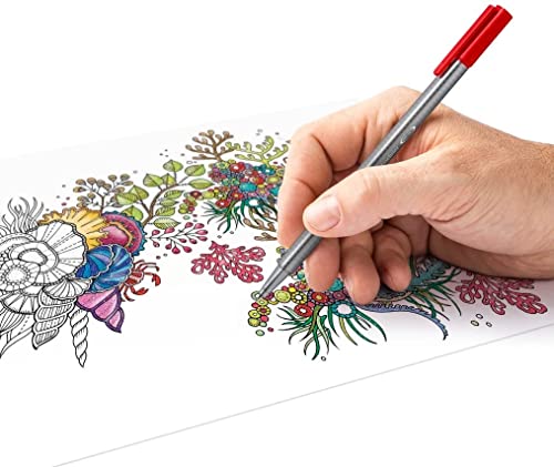 STAEDTLER 334 Triplus Fineliner Superfine Point Pens - 0.3mm - Green - Pack of 6