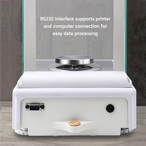 NYTFHMS Precision Analytical Scale, 0.1Mg Accuracy Lab Scale with LCD Display, Calibration Weight, Windshield, Rs232, for School and Parts Testing,200g/0.1mg