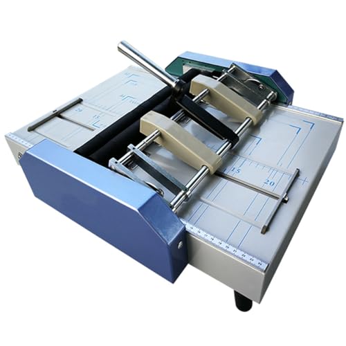 DLYZAYE Automatic Paper Folding Machine with 5 Nail Positions for A3 A4 Saddle Stitch Binding, Flat-Clinch Design for Card Folders and Color Pages