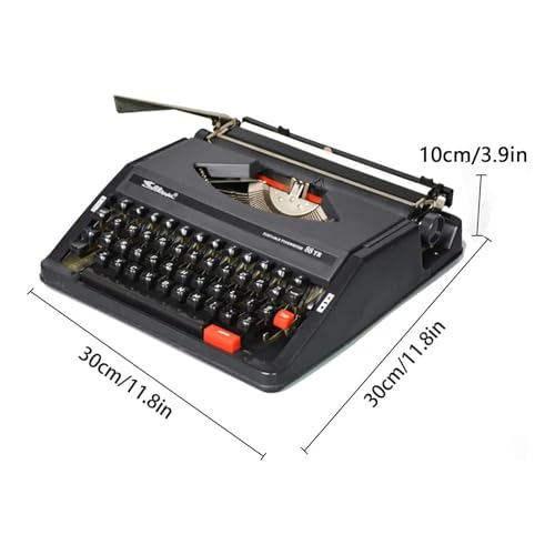 Classic Retro Manual Typewriter, Typing Machine for Home and Office, Mechanical Typewriter for Writers and Authors Lovers(Black)