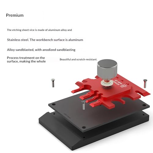 Precise Etching Sheet Vise Set Featuring Bending Tool for Fine Detail Work in Model Building with Adjustable Slots Precise Model Builders Miniature Etching Vise Set with Bending Plate Crafted