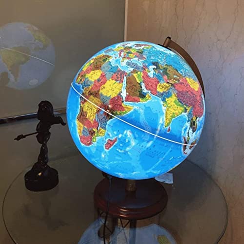 JDXQBLD Detailed Dia 10-inch/25CM Globe, Colorful Easy-Read High Clear Map Geographic World Globe, Chinese and English Bilingual Earth Globe New