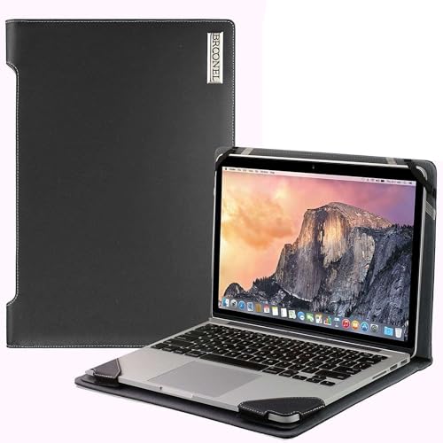 Broonel - Profile Series - Black Leather Laptop Case Compatible with Dell Latitude 3540 15.6" Laptop