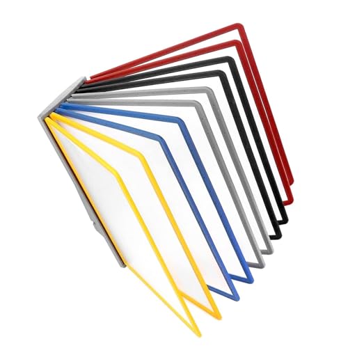 GUODDM Wall Mount Reference Organizer, Durable Catalog Display Rack, 20 Double-Sided Display Pockets, Find Reference A4 Document Holder, Office Workshop Space Saving