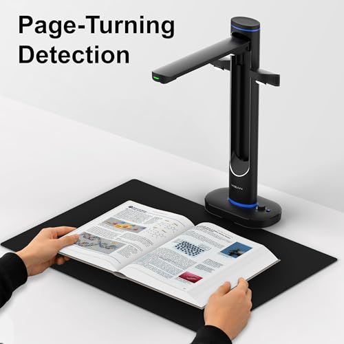 VIISAN S48 Duo Overhead Book Scanner - A2/A3 Large Format, Dual 48MP, 600 DPI with OCR & Text-to-Speech for Archiving and Distance Education