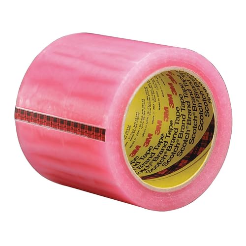 Scotch 821 Labelgard Film Tape, Pink 4" Wide x 72 Yards Long (Pack of 1)