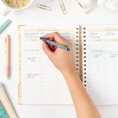 Passionate Penny Pincher Work Planner 2026-2027 | 12-Month Weekly Calendar (Start Monday) | Vertical Weekly Layout | Monthly Review | Budget & Goal Tracker | Customizable Routine & Goals Checklists