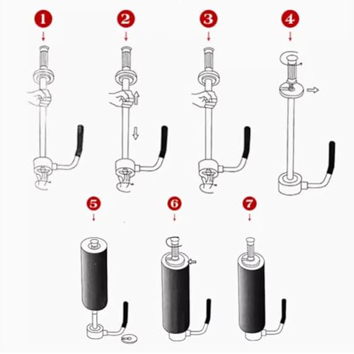 Stretch Wrap Dispenser, Adjustable Heigh 19-26 Inch Manual Stretch Film Dispenser Tool with Adjustable Handle, Compatible with 1.5", 2", and 3" Cores, for Office, Home, Stores and Warehouses