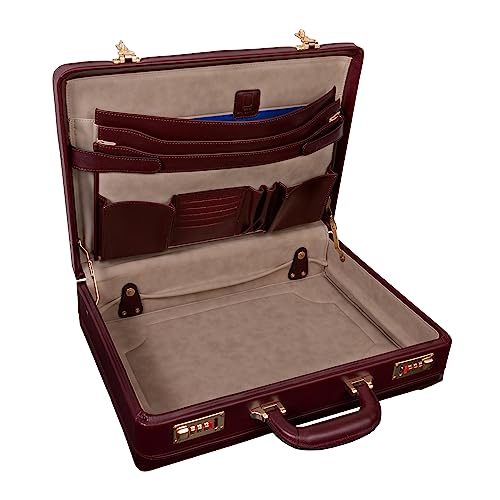 McKlein HARPER, Leather 4.5" Expandable Laptop/Computer & Tablet Business Briefcase Attaché Bag, Men Women Laptop Briefcase, Laptop Compartment bag, Tablet Pocket bag, Business Bags, Travel Cases