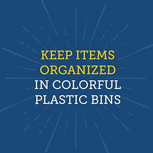 Really Good Stuff Black Chapter Book Library Bins with Dividers, 12-Pack