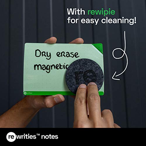 Rewrities Notes - Multi Color Pack - 48 Dry Erase Magnetic Cards 4 x 4 inch - Reusable Notes for Whiteboard, Tasks, Planning, Projects, Organization