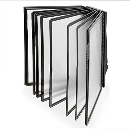 NUHSLF Wall Mount Reference and Display System - Wall Mount Catalog Display Rack, with 10 Panels Wall Mounted Reference System, A4 Desk Reference Organizer, 20 Pockets, 32×24×11