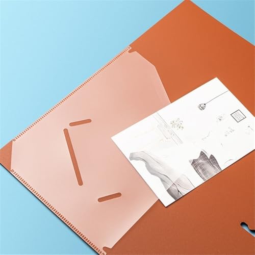 Filing Envelopes 5 Pcs A4 Perforated Loose-Leaf Binder PP Three-Hole Thickened File Folder Archive Information Organizer Booklet Plastic Folders