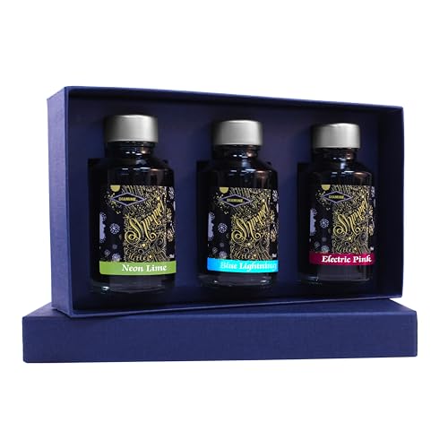 Diamine Christmas Colletion Ink Bottles 50ml with Sparkly Shimmer/Glitter Ink - Perfect Gift for Colleagues, Family & Friends Stationery Lovers! (Bold Collection)