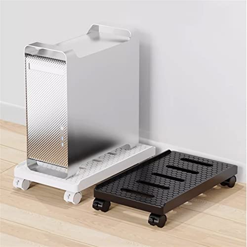 ZTHYSHXA CPU Holder Stand Mobile CPU Stand, Rolling PC Tower Stand with 4 Caster Wheels, Floor CPU Holder Cart with Locked Wheel Under Desk for Home Office Computer Tower Stand(Color:Black)