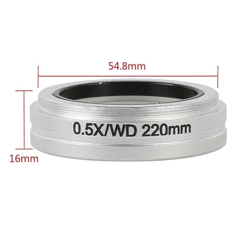 Trinocular Microscope Stereo Microscope Auxiliary Objective Barlow Lens WD 0.5X 0.7X 2.0X for SMZ645 SMZ745 Microscope Accessory kit(0.5X 2X)