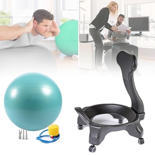 YXCUSAM Office Desk Yoga Ball Chair, Back Pain Relief & Good Sitting Office Desk Yoga Ball Chair, for Home and Office Exercise Balance Ball