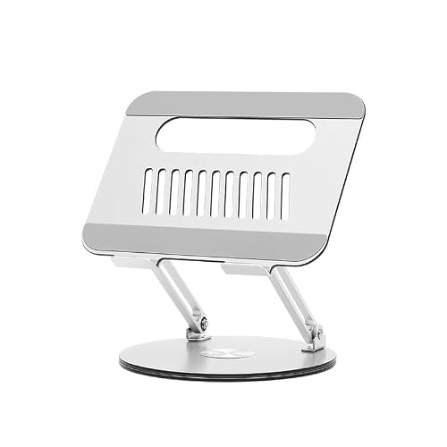 ICWRQLG Silver Book Stand Aluminum Alloy Reading Rack Silicone Holder