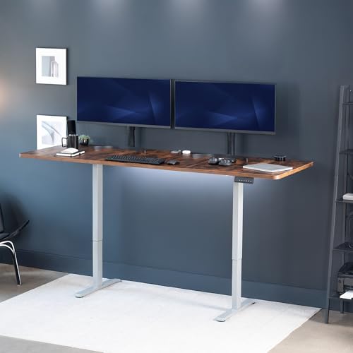 VIVO Rustic Vintage Brown 83 x 30 in Standing Desk, DESK-KIT-E2G84-30N