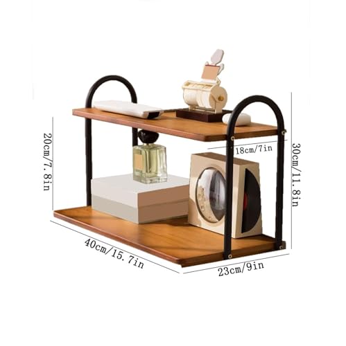 Office Bookshelf Home Tabletop Iron Small Bookshelf Double Layer Multipurpose Organizer Rack