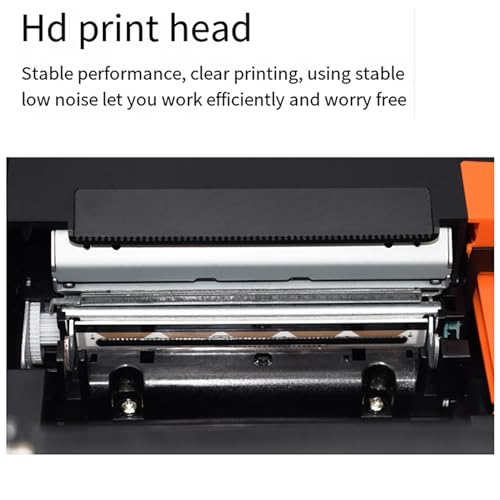 POS Thermal Printer, 80mm Thermal Receipt Printer with Auto Cutter, Sound and Light Alarm, USB+Network Interface, 220mm/s High Speed Printing, for Retail Catering Industrial Business