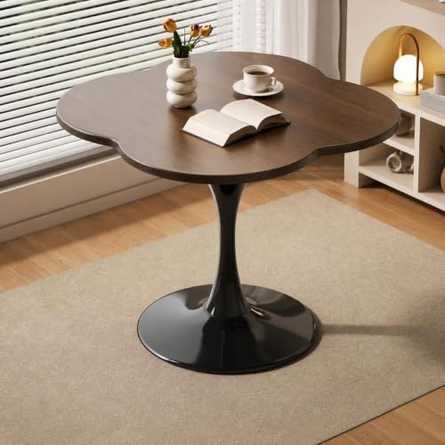 RIXNOMA Round Conference Table with Wood Base, Wooden Meeting Room Table for Office Conference Rooms and Small Office Spaces, Sturdy Modern Business Meeting