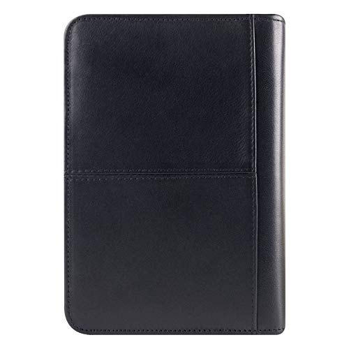 FranklinCovey - FC Signature Ring-Bound Binder for FranklinCovey Planners | Nappa Leather - Zipper Binder (Pocket, Black)