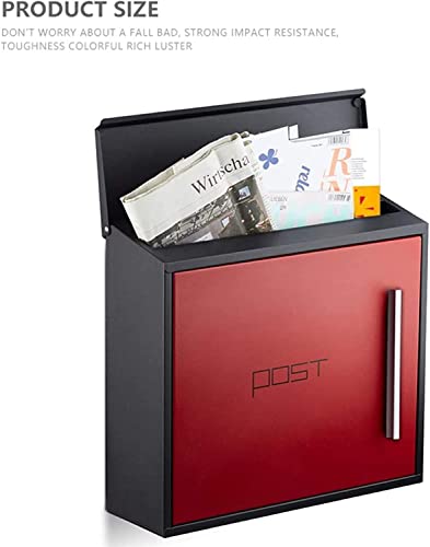JYDQM Suggestion Box Donation and Ballot Box Letterbox Wall Mounted Outdoor Postbox Mailbox with Cover - Slim Line & Lockable Anthracite Post Boxes (Color : B)