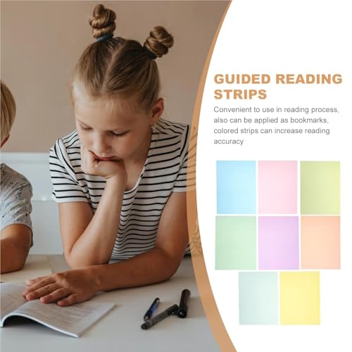 Guided Reading Strips 8-Pack Guided Reading Strips, Colorful Tracking Ruler Bookmarks for School & Learning