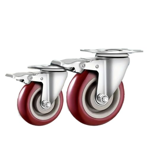 LYDDFYU Swivel Casters Casters with Locking Brake, Industrial Swivel Wheels Load Capacity