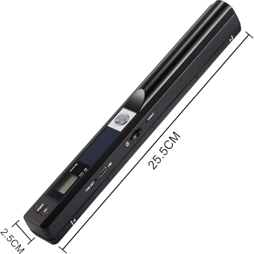 Portable Scanner, Portable Handheld IScan A4 Scanner 900DPI HD Mini for School Home Business Scan USB Type-C Document Photos Scanners(Silver)