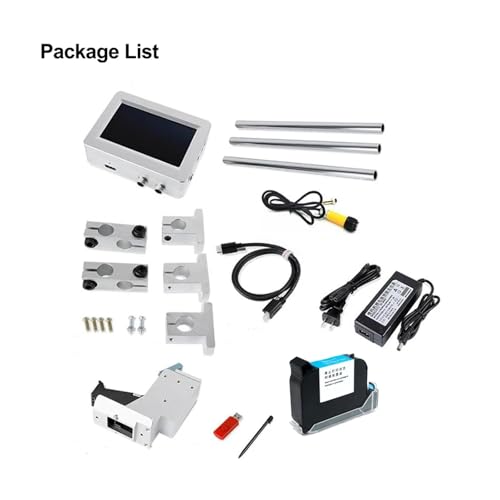 HFISWSAI 1set Touch Screen Online Inkjet Printer12.7mm(1 Printer 1 Ink,US Plug)