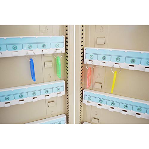 HayWHNKN Key Lock Cabinet Adjustable Key Cabinet Lock Box Organization Shelves with Key Hang Beige 100 Position